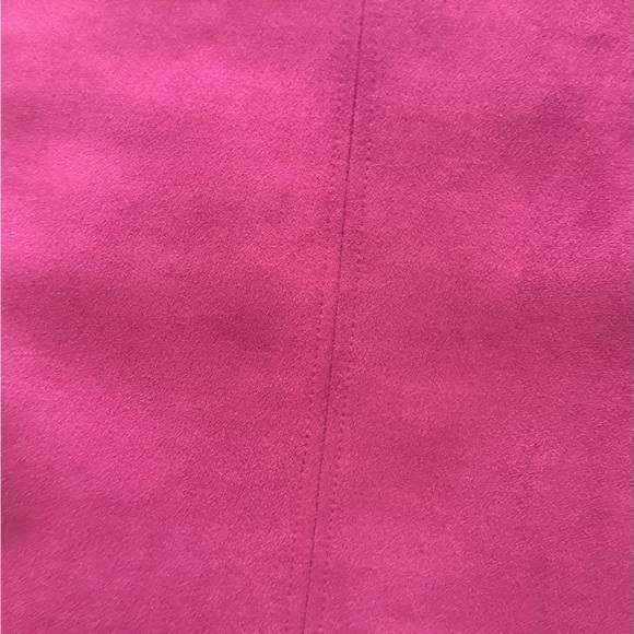 Zara Cherry Red/Wine color Suede Skirt Soft - Picture 3 of 8